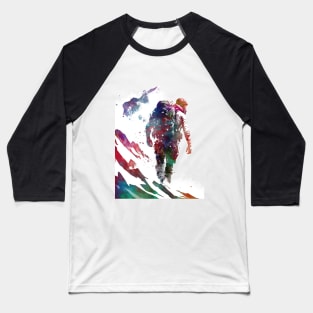 Mountaineer climbing sport art #mountaineer #climbing #sport Baseball T-Shirt